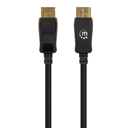 [766623353618-M] Cable  Displayport Manhatan V1.4 M-m 2.0m Negro 8k@60hz/4k@120hz 353618