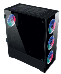 [Dim-BR-932271] GABINETE PARA GAMING ACTECK BALAM RUSH RGB CRISTAL TEMPLADO THINOS GSX9000 NEGRO BR-932271
