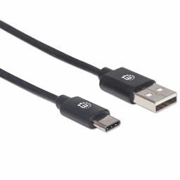 [766623354929-M] Cable  Usb C Manhattan M A Tipo A M 2.0 2mts 354929