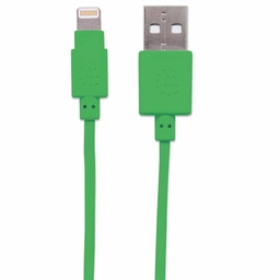 [766623394215-M] Cable                                                                                                                                                                                                                                                                                                                                                                                                                                                                                                                                                                                                                                                                                                                                                                                                                                                                             Ilynk Lightning Manhattan (8p A Usb) Verde 1.0 Mts 394215