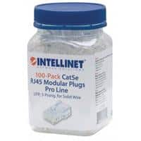 [766623790512-I] Plug  Intellinet Rj45 Cat5e Solido Utp Pro 100pza 50 Micras Oro 790512