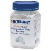 [766623790611-I] Plug  Intellinet Rj45 Cat 6 Utp Multifilar Pro 90 Pzas 50 Micras 790611