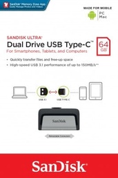 [SDDDC2-064G-G46] Memoria Sandisk Ultra Dual Drive Usb Tipo-c 64gb (sdddc2-064g-g46)