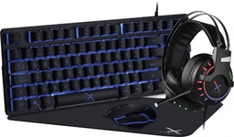 [dim-XSAKGA1B] Kit  Gamer Xzeal Mouse Teclado Mousepad Audif Negro Xst-200 (xsakga1b)