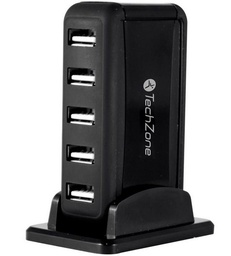 [ACCTCH8180] Hub 7 Puertos TechZone TZ17HUB01 USB - Negro