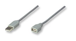 [CABITL170] Cable USB - Extension MANHATTAN - 4, 5 m, USB A, USB A, Macho/hembra, Gris