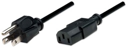 [CABITL300] Cable de corriente MANHATTAN - Macho/Macho, 1, 8 m, Negro, 10