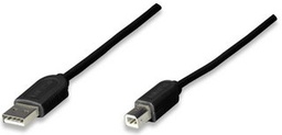 [CABUSB010] Cable USB A a B (342650) Negro/Blanco - Economico 1.8 M