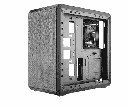 MASTERBOX Q300L ELIGE TU ESTILO Alta flexibilidad para la construcción de sistemas Dimensión minimizada con soporte ATX PSU Filtro de polvo estampado Espacio de enrutamiento limpio Excelente rendimiento térmico Panel lateral transparente acrílico de borde a borde Posición vertical y horizontal