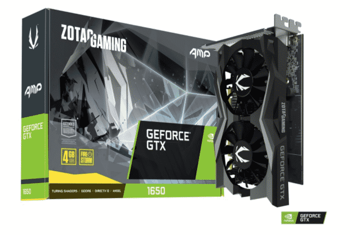 Tarjeta   De Video Nvidia Geforce Zotac GTX 1650 AMP OC 4gb Gddr6 Zt-t16520d-10l
