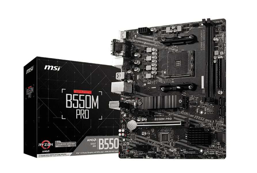 Tarjeta       Madre MSI Micro Atx B550m Pro, S-am4, AMD B550, Hdmi, 64gb DDR4 Para AMD