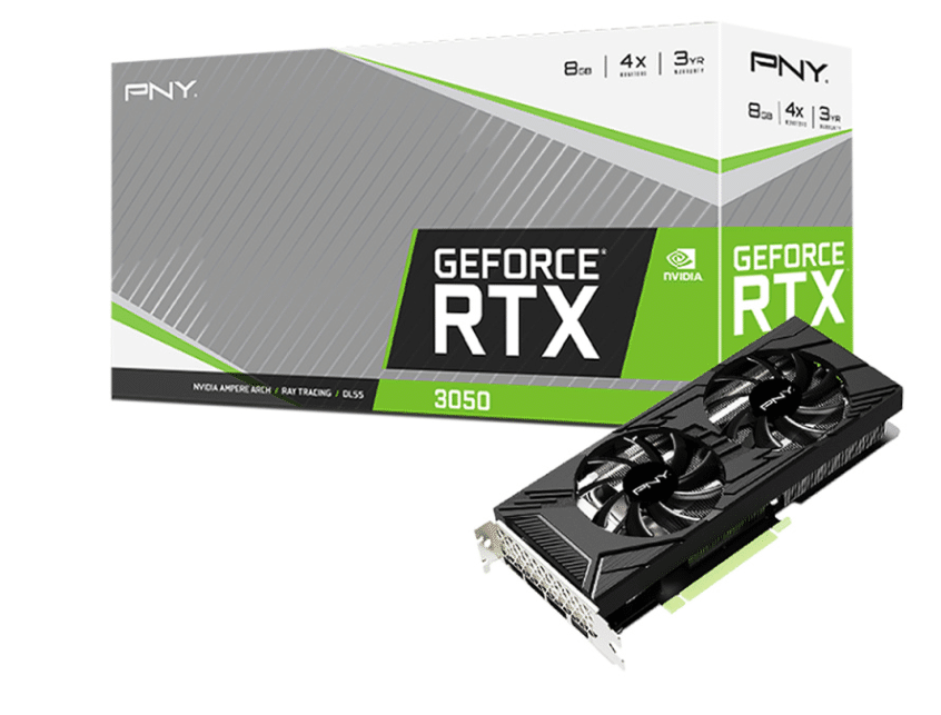 Tarjeta  De Video Pny Vcg30508dfmpb RTX 3050 8gb GDDR6 Uprising Dual – ¡mejora Tu Experiencia De Juego! Vcg30508dfmpb