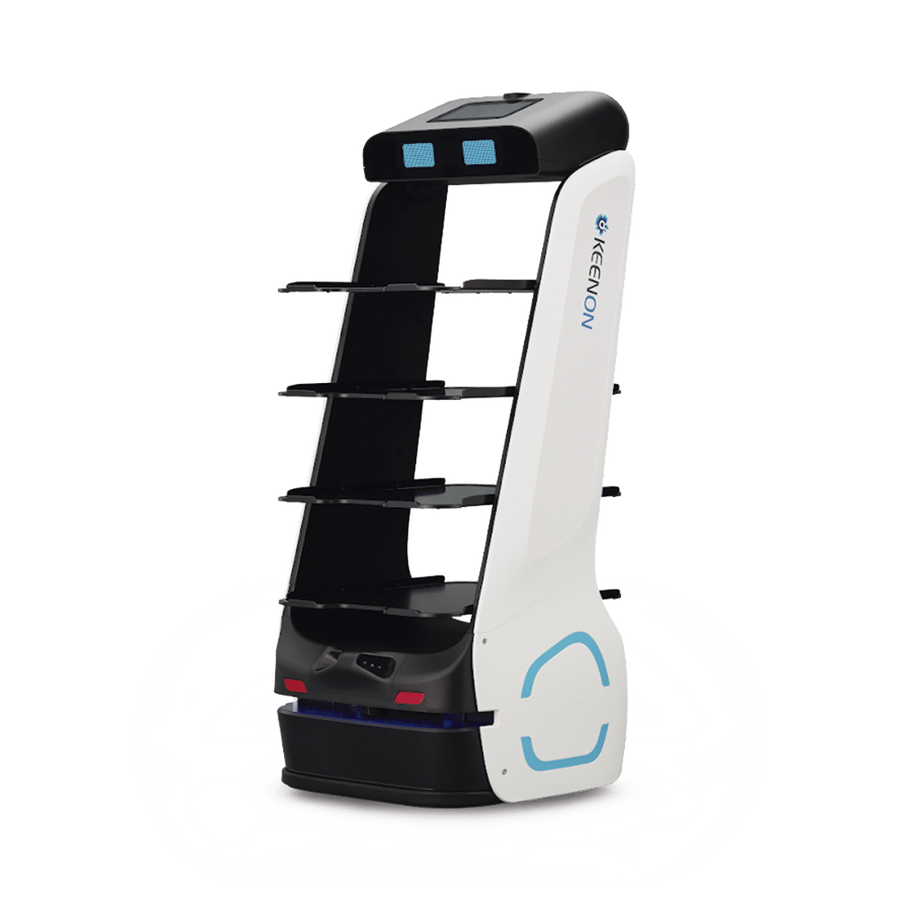 Robot  Para Servicio De Mesero O Repartidor T5lb – Capacidad De Carga De Hasta 50 Kg Y Pantalla Táctil.