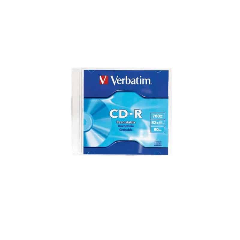 Disco                                                                                                                                                                                                                                                                                                                                       Compacto Verbatim 94776 -r 52x 80 Min 700mb Caja Slim 1 Pza
