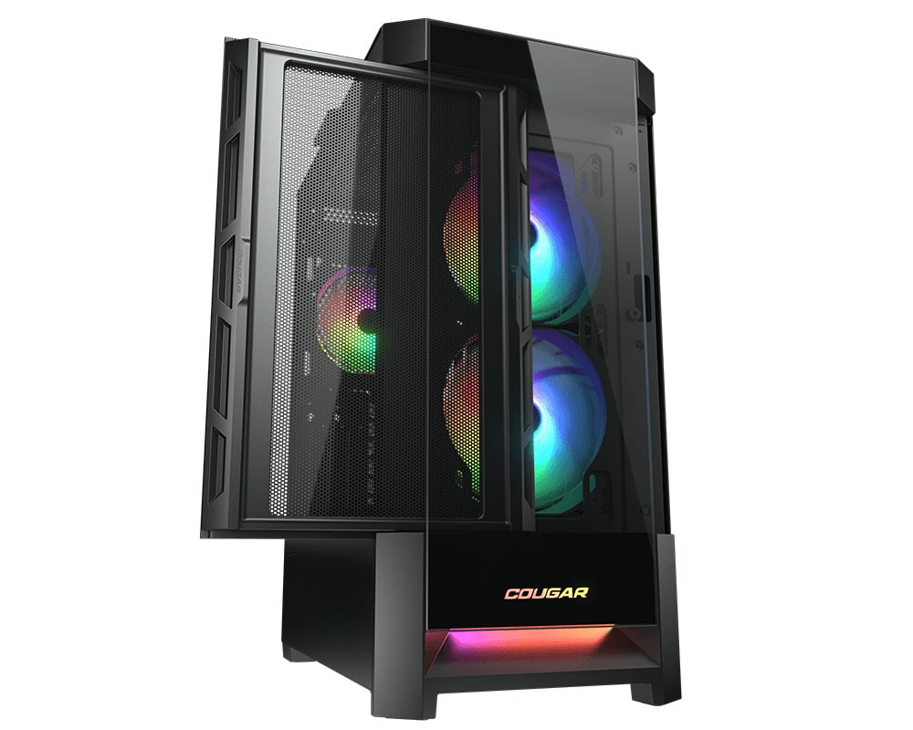 Gabinete         Cougar Duoface RGB Con Ventana 3 Ventiladores Argb Negro
