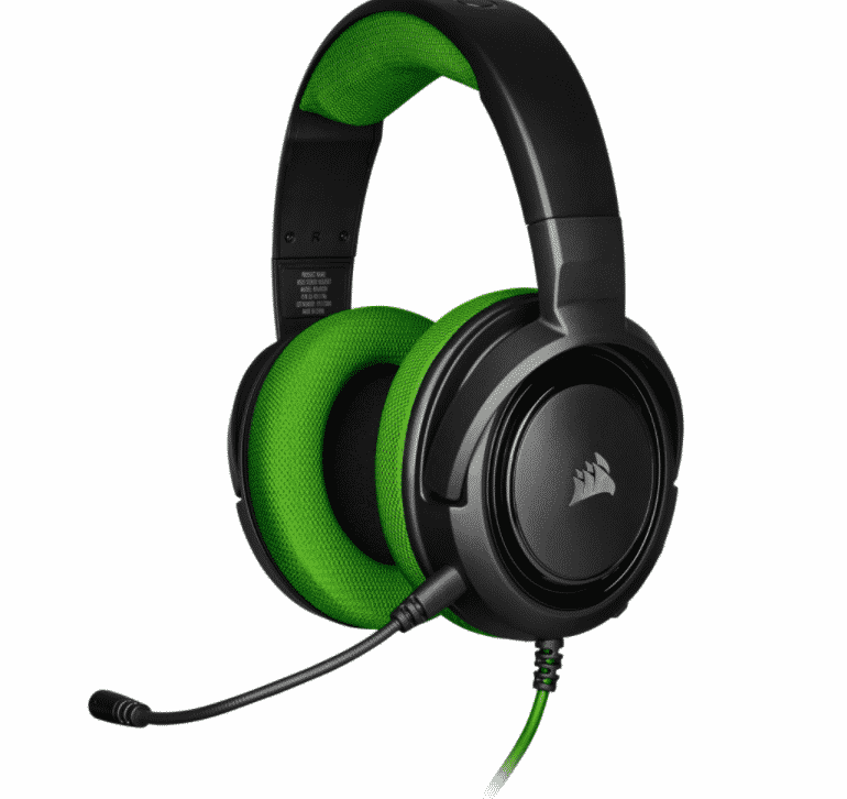 Headset Audífonos Para Gaming Corsair HS35 Alámbrico 1.1 Metros 3.5mm Negro Verde