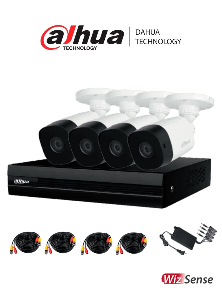 Kit                                                                                                                                                                                                                              De Videovigilancia Dahua Cooper-i Dh-kit/xvr1b08-i/4-b1a21n-0360b -