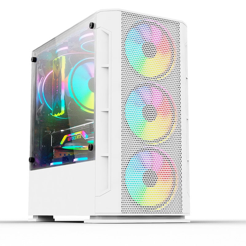 Gabinete                                                                                                                                                                                                                                       Yeyian Ych-042820 Haizen 2500 Microatx C/t 3v Argb/mesh/blanco -