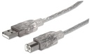 345408                                                                                                                                                                                                                                                                                              Cable Para Impresora Usb-a A Usb-b De 5mts - Color Plateado, Velocidades De Hasta 480 Mbps.