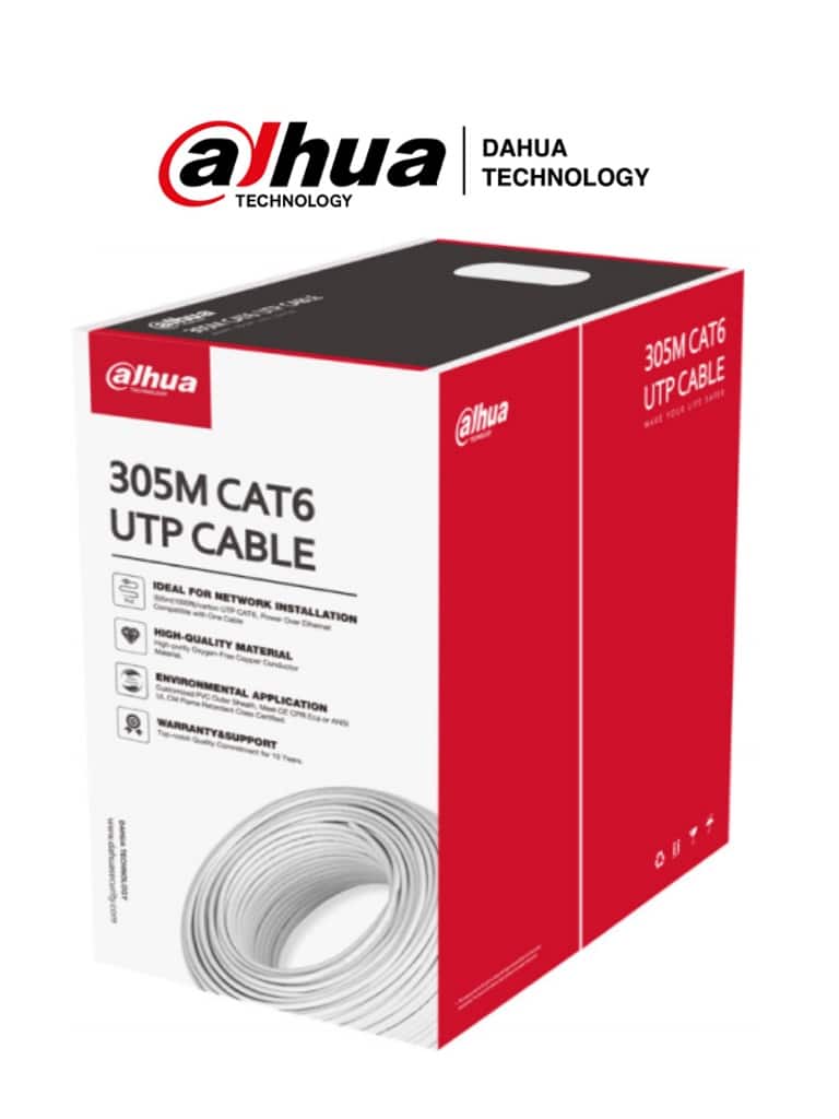 Bobina                                                                                                                                                                                                                                                                         Dahua Technology Dh-pfm923i-6un - 305m, Blanco, Interior, Cat6, Cobre