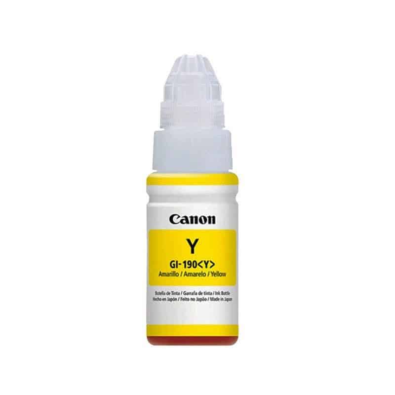 Botella De Tinta Canon Gi-190 Y Para Pixma G1100 G2100 G3100 (0670c001aa/ab)