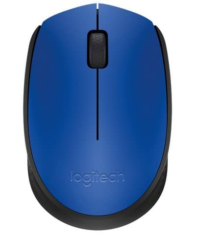 Mouse                                                                                                                                                               Logitech M170 - Negro Con Detalles En Azul, 3 Botones, Rf Inalámbrico
