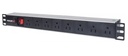 713993                                                                                                                                                   Barra Multicontacto Con 8 Salidas Para Montaje En Rack De 19" - Tipo Eu, Protección Contra Sobrecargas, Cable De Alimentación 3m