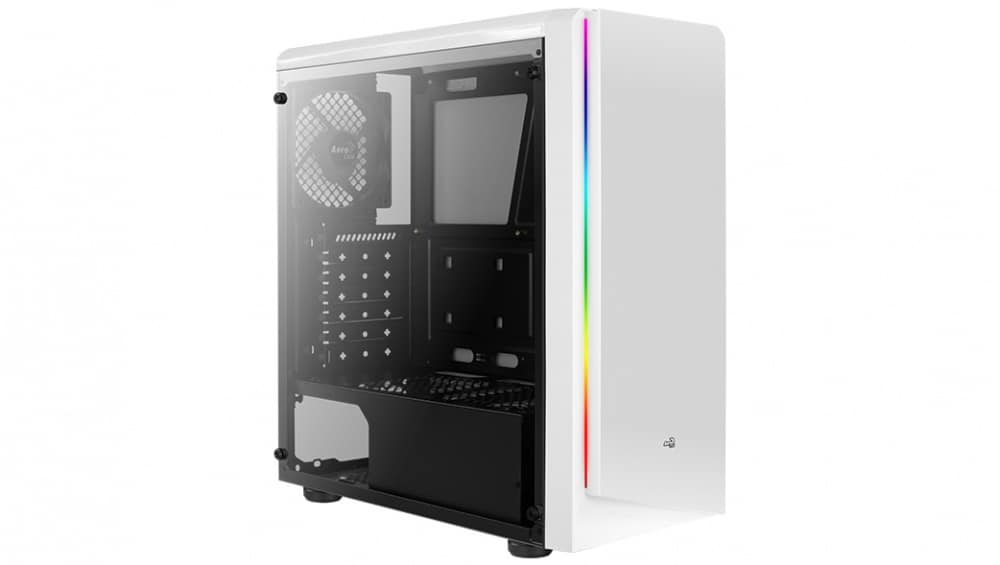 Gabinete      Aerocool Rift Wg RGB Con Ventana De Cristal Templado- Blanco Usb2.0/3.0 1 Ventilador