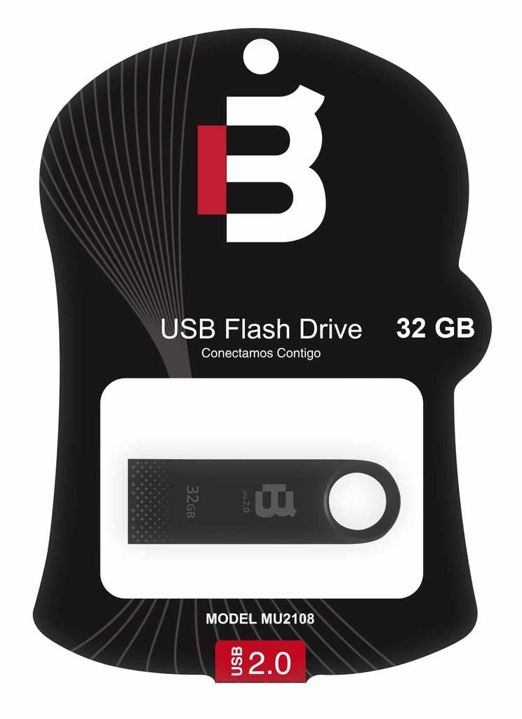 Memoria                                                                                                                                                   Usb Blackpcs Mu2108bl-32 - Negro, 32 Gb, Usb 2.0