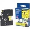 Etiqueta                                                                                                                                                                                                                                                                                                                                                                                                          Amarilla Continua Laminada Flexible Brother Tzefx631 - De 12 Mm De Ancho X 8 Mts De Largo. Impresión En Negro.