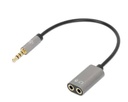 356107                                                                                                                                                                                                                                                                                                                                                                                                                                                                 Adaptador Auxiliar En Y De Un Plug A 2 Salidas 3.5 Mm - Conector 3.5 Mm Macho A 2 X 3.5 Mm Hembra.