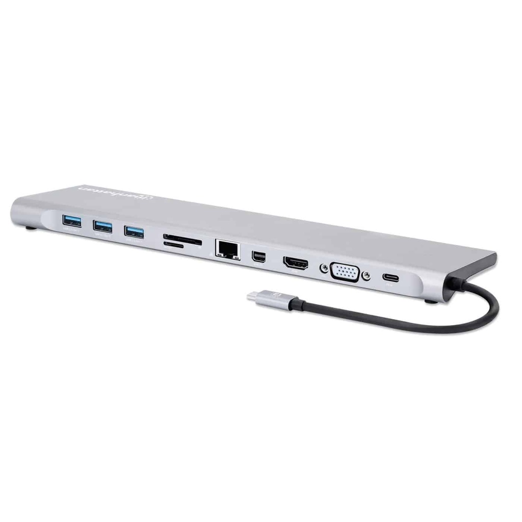 130578                                                                                                                                                                                                                                                                                                                                                                                                                                                                  Docking Station Usb-c - 11 En 1 Con Mst Para Tres Monitores, Aluminio, Gris