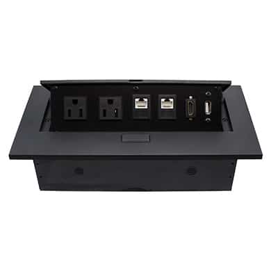 Caja                                                                                                                                                                                                                                                                                                                                                                                               De Mesa - Rj45 Cat 6, Hdmi, Usb V2.0, Nema 5-15r, Negro, Brobotix 170906