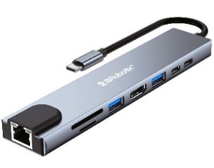 Docking                                                                                                                                                                                                                                                                                                                                                     Station Usb C - 8 En 1, Hdmi/rj45 Gigabit/usb A/usb C/sd/micro Sd. Brobotix 60007000