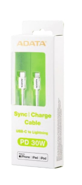 Cable                                                                                                                                                                                                                                                                                                          Usb-c A Lightning Adata Amficpl-1m-cwh - Usb C, Lightning, 1 M, Blanco