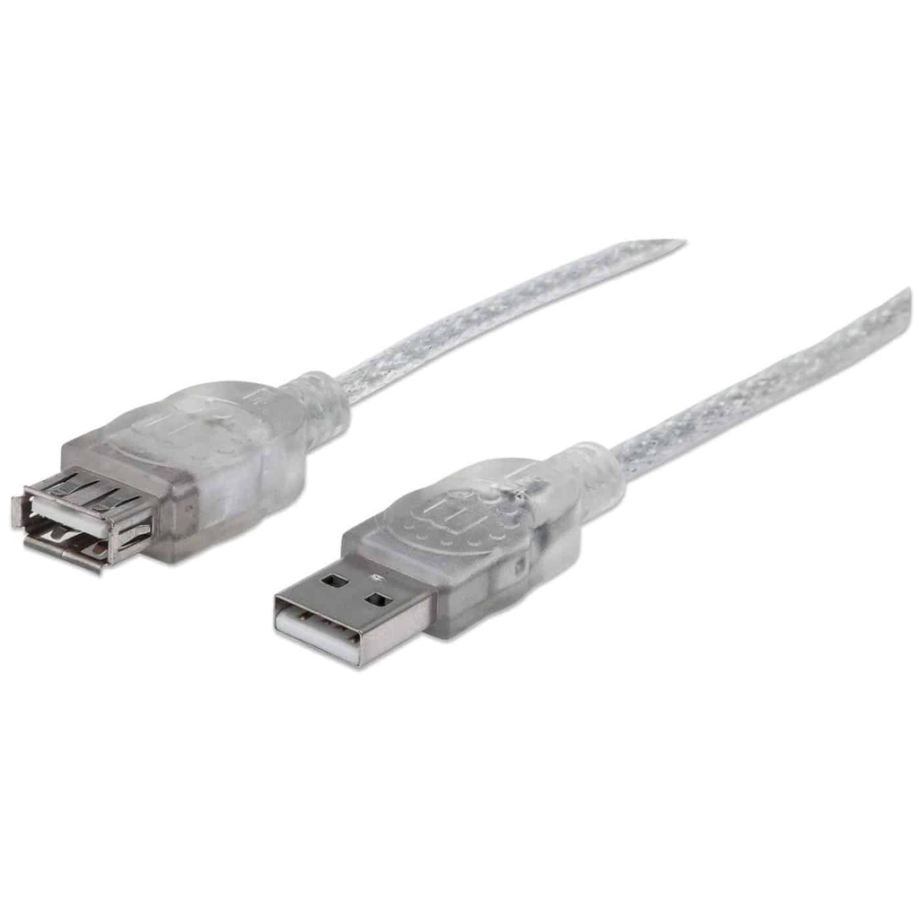 340496                                                                                                                                                                                                                                 Extensión Usb 2.0 De 3m; Usb 2.0 - A Macho/ A Hembra; Plateado Translúcido