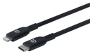 Cable                                                                                                                                                                                                                                                                                                Lightning A Usb-c 0.5m Manhattan 394192 - Usb-c, Lightning, Negro, 0.5 M