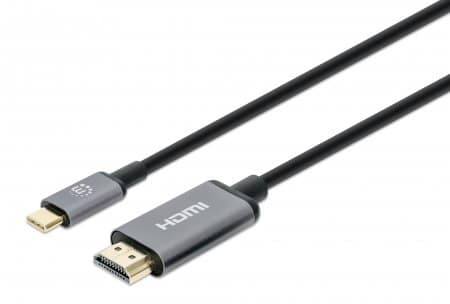Mh                                                                                                                                                                                                                                                                                               Usb-c To Hdmi Adapter Cable - 2m 4k@60hz Manhattan 153607, Usb-c, Hdmi, Negro/plata, 2 M
