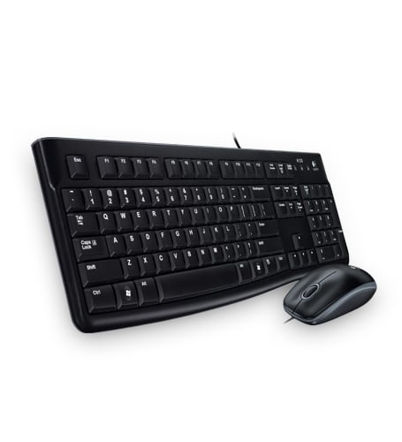 Kit                                                                                                                                                                                                   De Teclado Y Mouse Logitech Media Combo Mk120 - Estándar, Negro, 1000 Dpi