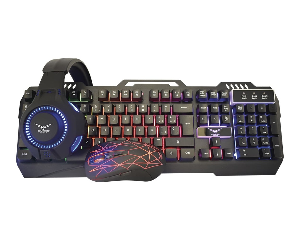 Kit                                                                                                                                                                                                Gamer Naceb Technology Na-0925 - Usb, Juego, Alámbrico, 2400 Dpi