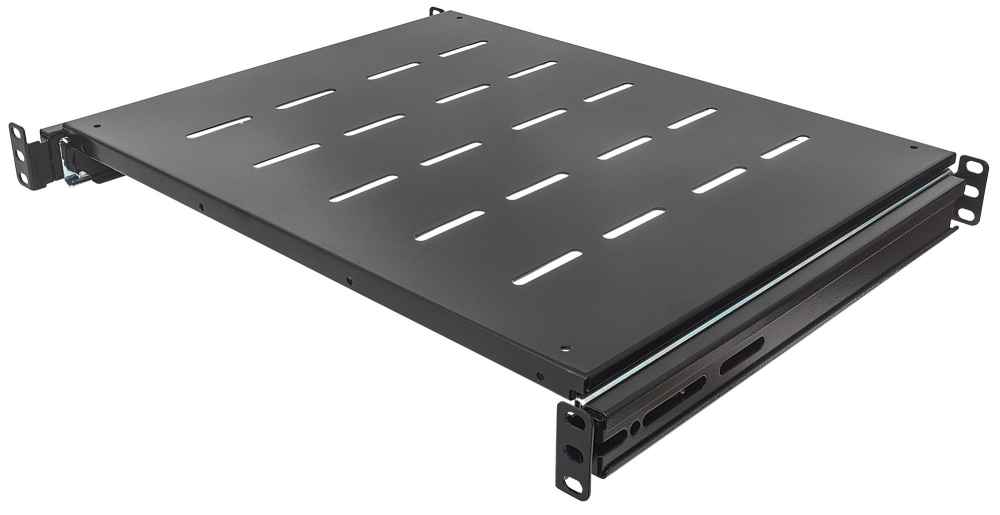 712620                                                                                                                                                                                           Charola Deslizable - 1u, 19 Pulgadas Profundidad De La Charola De 550 Mm, Para Racks Dobles Y Gabinetes De 600 A 800 Mm, Ventilada, Negro