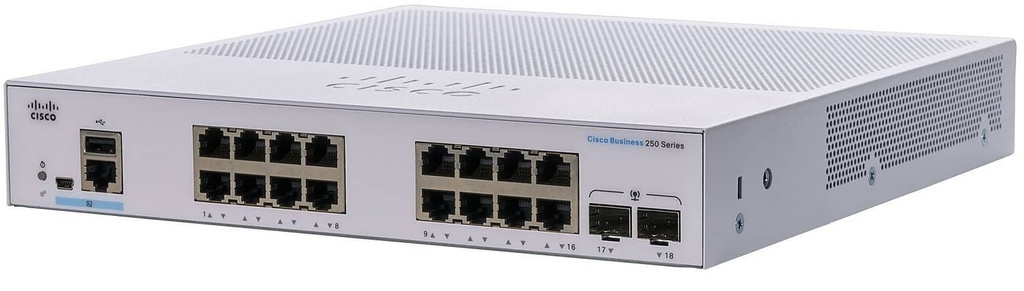 Switch                                                                                                                                                                                              Cisco Cbs250-16t-2g-na - Blanco, 16
