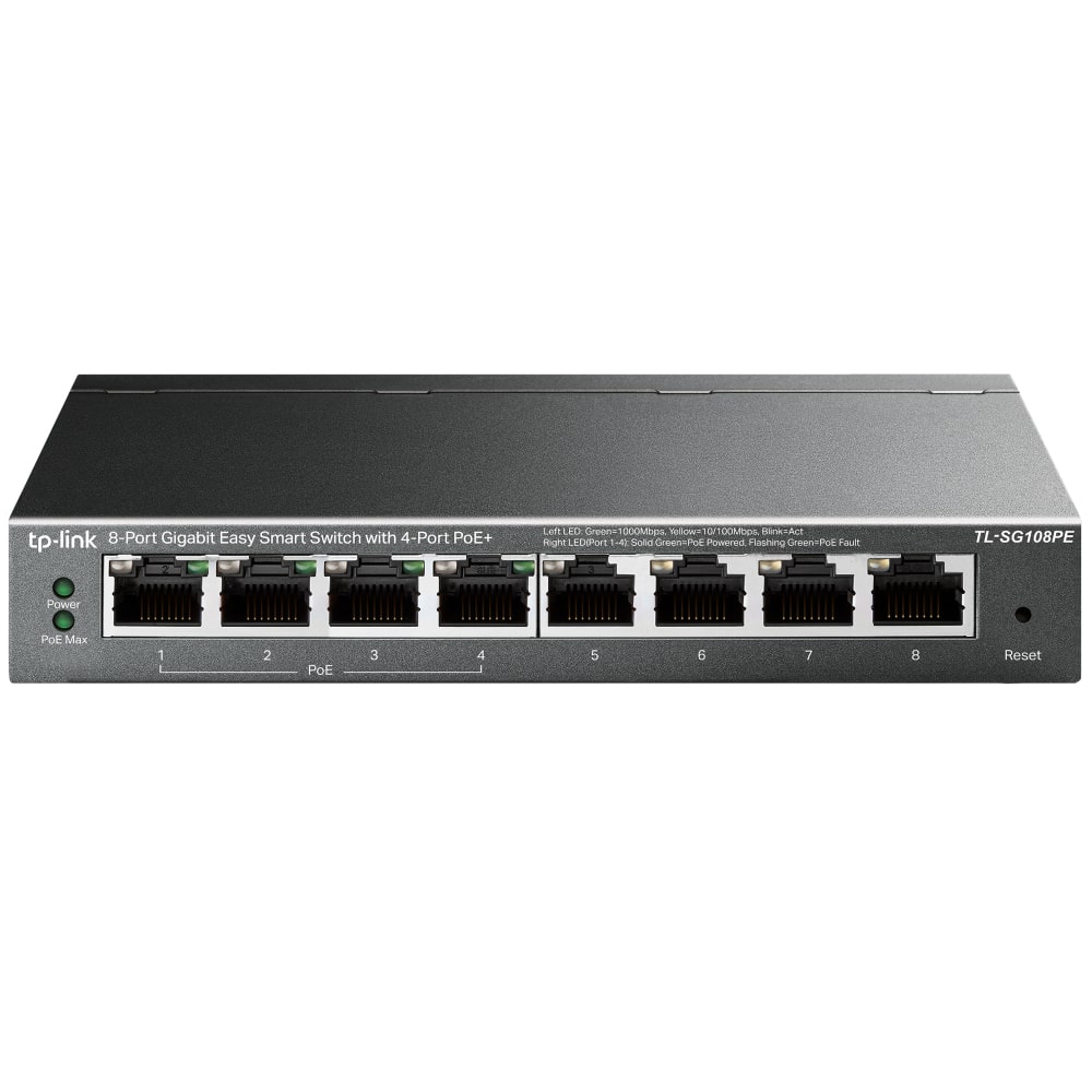 Switch                                                                                                                                                                                    Tp-link Tl-sg108pe - Negro, 15, 4 W, 8
