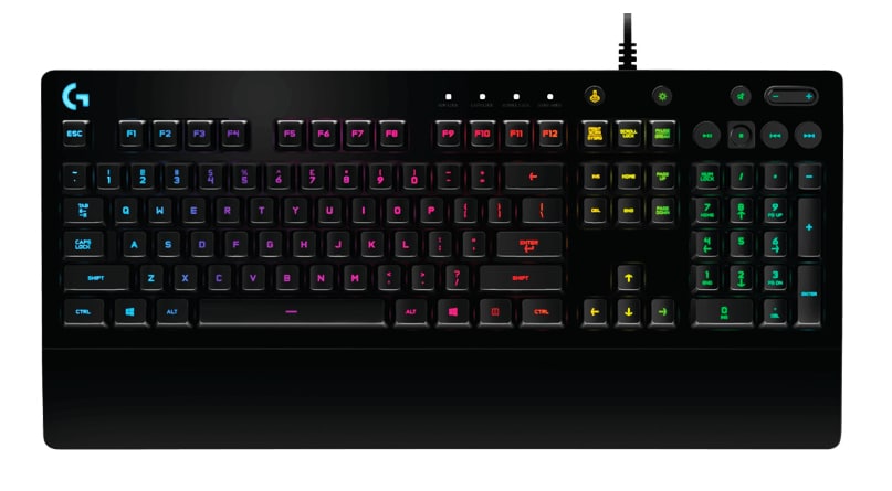 Teclado                                                                                                                                           Gaming Logitech G213 Prodigy - Usb, Qwerty, Inglés, Negro, Multicolor
