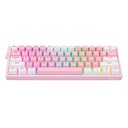 Teclado                                                                                                                                         Mecánico Redragon K616-rgb Pw - Rosa Y Blanco