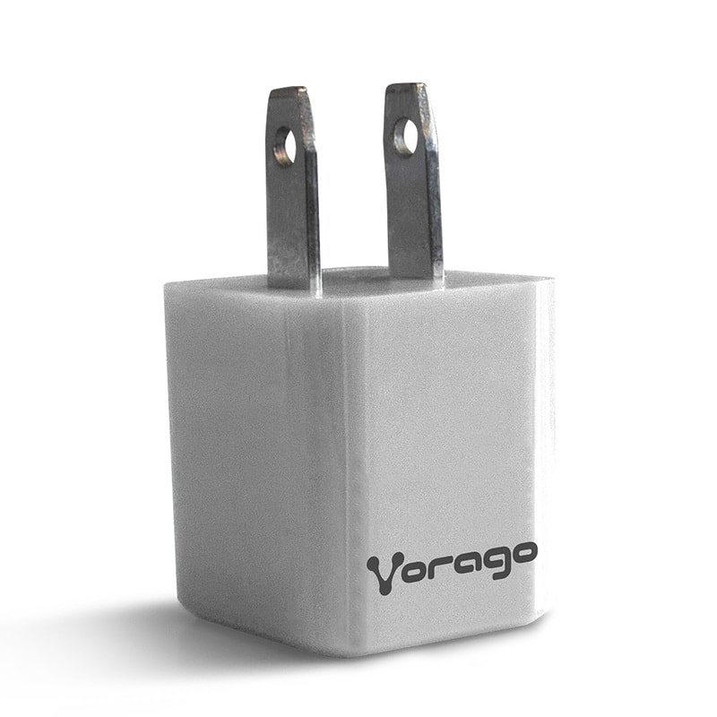 CARGADOR PARA PARED VORAGO 1 PUERTO USB BLANCO BLISTER AU-105-WH