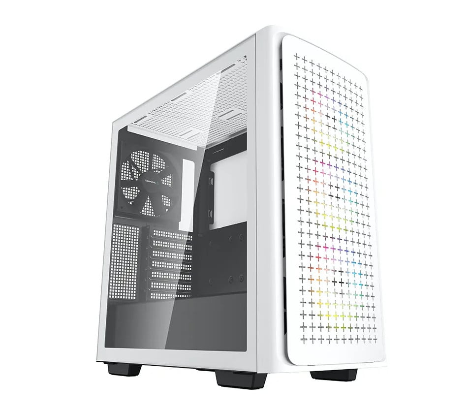 Gabinete          Deepcool Ck560 Con Ventana Rgb, Midi-tower, Mini-itx/micro-atx/atx/e-atx, USB 3.0, Sin Fuente, Blanco