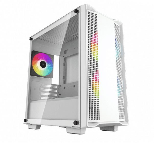 Gabinete                 Deepcool Cc360 Wh Argb Con Ventana, Micro-atx, Mini-itx/micro-atx, USB 3.0/2.0, Sin Fuente, 3 Ventiladores Argb Instalados, Blanco
