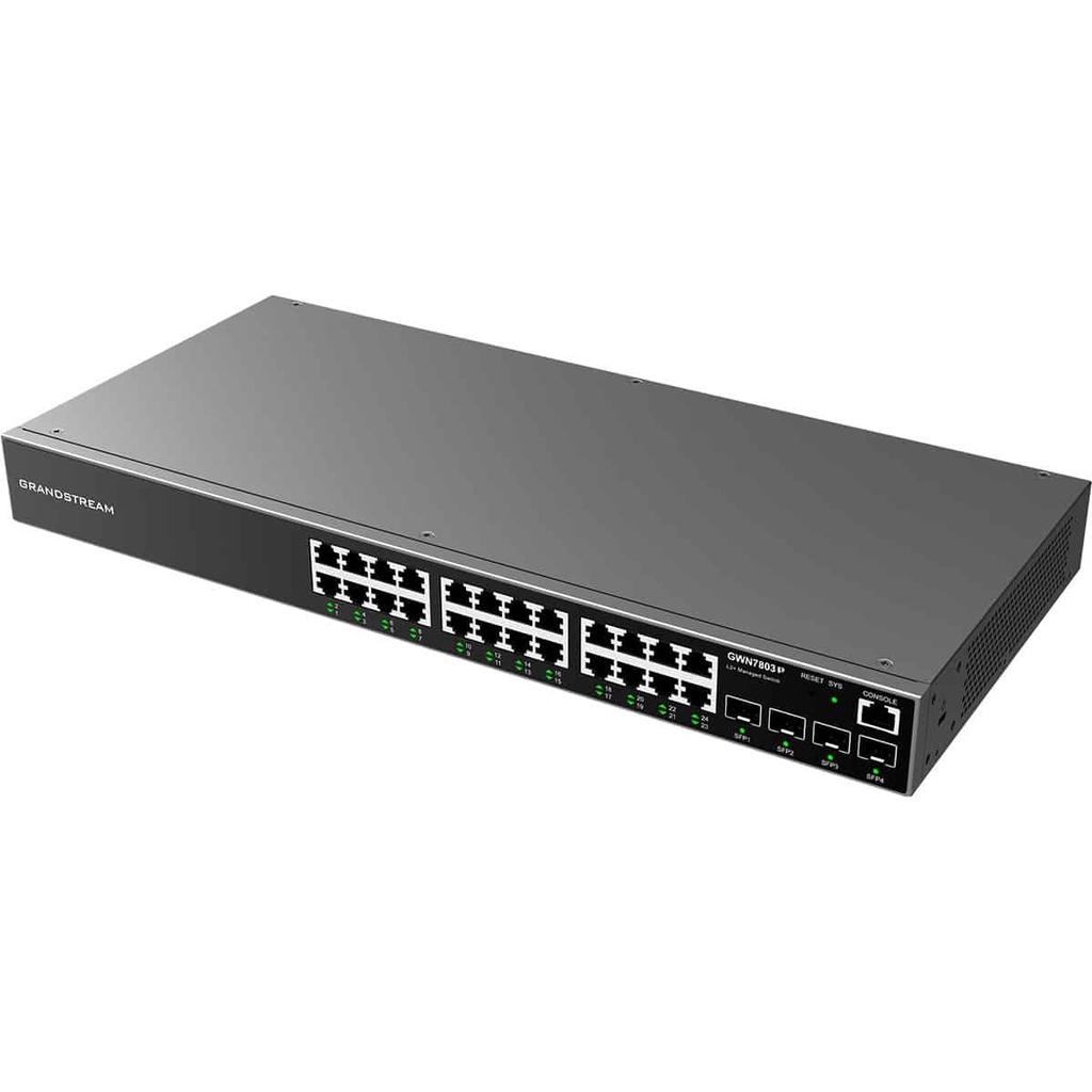Grandstream                                                                                                                                                                                                                                                                                                                                                            Switch Red Admin Capa 2+ Poe (24 Puertos) (gwn7803p)