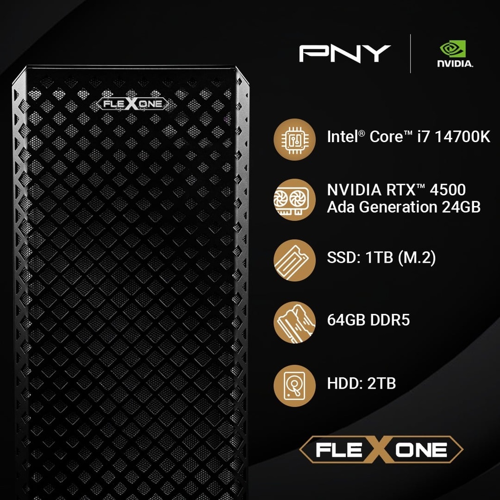 Computadora             Flexone Ws Proart Intel Core I7 14700k 64gb Ddr5 Z790 1tb SSD M.2 2tb HDD 650w 80+ Wc 240mm Wifi Nvidia Nvidia Pny Quadro Rtx4500 24gb